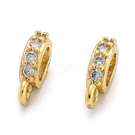 Brass Micro Pave Cubic Zirconia Tube Bails ZIRC-H119-11G-1