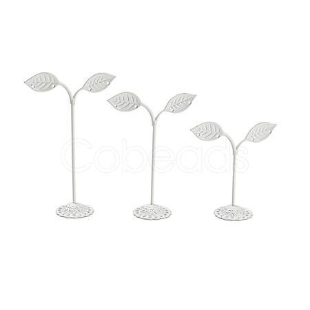 3 Sizes Bean Sprout Leaves Iron Earring Displays EDIS-E013-01B-1