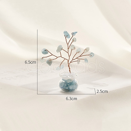 Natural Aquamarine Chips Tree Decorations PW-WG14985-05-1