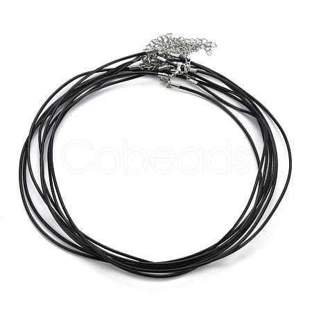 Round Leather Cord Necklaces Making MAK-I005-2mm-1