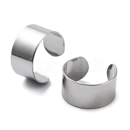 Non-Tarnish 304 Stainless Steel Cuff Rings STAS-M333-04B-P-1
