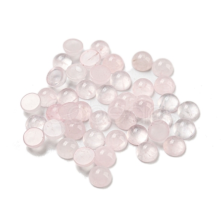 Natural Rose Quartz Cabochons G-H309-03-58-1