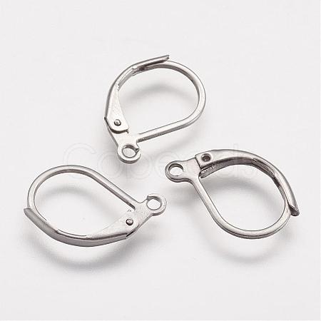 Tarnish Resistant 316 Surgical Stainless Steel Leverback Earring Findings STAS-P113-01-1