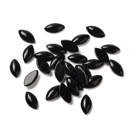 Synthetic Black Stone Cabochons G-F772-01B-09-1