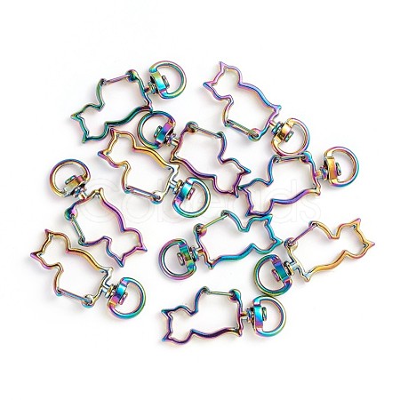 Alloy Swivel Lobster Clasps PALLOY-TAC0009-82-1