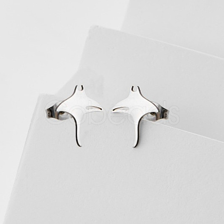 304 Stainless Steel Stud Earrings for Women WG73B2A-02-1