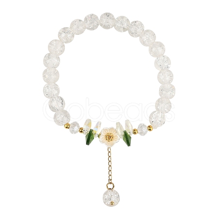 Glass Bead Charm Bracelets BJEW-YW00007-01-1
