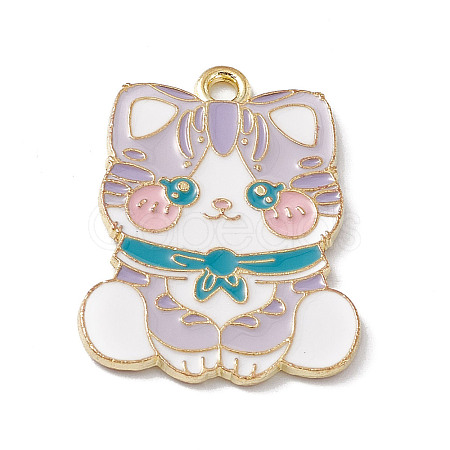 Alloy Enamel Pendants ENAM-M049-02G-B-1