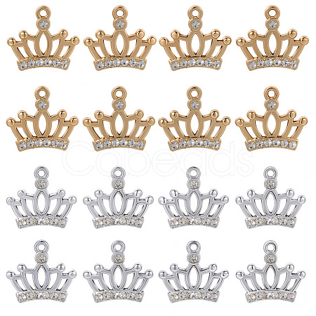 40Pcs 2 Colors Alloy Crystal Rhinestone Pendants FIND-SC0016-45-1