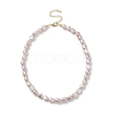 Natural Pearl Beaded Necklaces for Women NJEW-JN04107-02-1