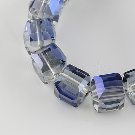 Electroplate Glass Bead Strands X-EGLA-R064-6mm-05-1