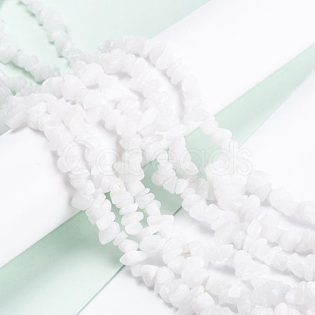 Natural White Jade Beads Strands X-G-F703-02-1