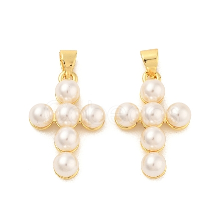 Shell Pearl Pendants ZIRC-F116-02-G-01-1
