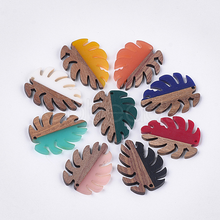 Resin & Walnut Wood Pendants RESI-S358-57-1