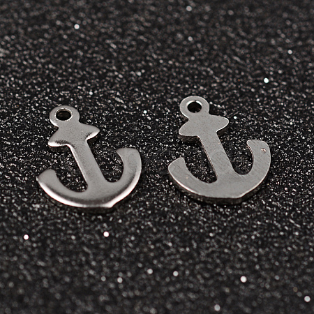 Non-Tarnish Anchor 304 Stainless Steel Charms X-STAS-M249-01-1