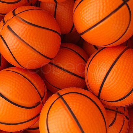 PU Leather Mini Imitation Basketball for Doll Decorations LS-AJEW-H145-63-1