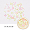 Paper Cabochons, Fashion Nail Art Decorations, Butterfly, Green Yellow, 3~5x5~7x0.1mm, 50pcs/box