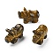 Natural Tiger Eye Carved Healing Rhinoceros Figurines, Reiki Stones Statues for Energy Balancing Meditation Therapy, 52~58x21.5~24x35~37mm