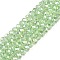 Electroplate Glass Beads Strands, AB Color Plated, Faceted, Rondelle, Pale Green, 4x3mm, Hole: 0.4mm, about 113~115pcs/strand, 16.14~16.34 inch(41~41.5cm)