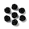 Synthetic Coral Carved Beads, Dyed, Flower, Black, 11.5x11.5x8.5mm, Hole: 1.2mm