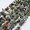 Natural Indian Agate Beads Strands, Chip, Light Sea Green, 3~5x7~13x2~4mm, Hole: 0.4mm, 34.9 inch