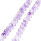 Faceted Rondelle Dyed Natural White Jade Bead Strands, Round, Purple, 8mm, Hole: 1mm, about 47pcs/strand, 14.29''(36.3cm)