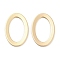 Brass Linking Rings, Oval Connector, Real 18K Gold Plated, 24.5x16x1mm