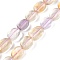 Natural Ametrine Beads Strands, Faceted, Oval, 10~13x9~11x4~6mm, Hole: 0.9mm, about 32~37pcs/strand, 15.75''~15.94''(40~40.5cm)