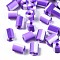 Handmade Polymer Clay Beads,  3 Tone, Column, Blue Violet, 5x2.5~6.5mm, Hole: 1.8mm