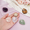 6Pcs 6 Styles Natural & Synthetic Gemstone Teardrop Decorations AJEW-GA0007-89-3