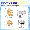 8 Sets 4 Styles Brass Box Clasps KK-AR0002-89-2