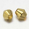 Bicone Brass Spacer Beads X-KK-L105-03G-2