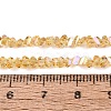 Electroplate Transparent Glass Beads Strands EGLA-Q139-01A-A03-4