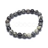 Natural Netstone Bead Stretch Bracelets BJEW-K212-C-021-1
