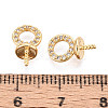 Brass Pave Clear Cubic Zirconia Peg Bails KK-T077-28G-3