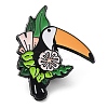 Parrot with Flower Enamel Pins JEWB-F021-03-1