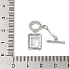 Brass Micro Pave Clear Cubic Zirconia Toggle Clasps KK-N254-87P-4
