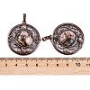 Natural Rhodonite Pendants G-Q158-03-11-3