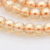 Pearl Luster Plated Glass Round Beads Strands GLAA-A025-6mm-PL01-1