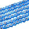Handmade Millefiori Glass Bead Strands LAMP-J035-8mm-17-1