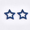 Painted Poplar Wood Pendants WOOD-T021-10E-2