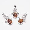 Natural Tiger Eye Pendants G-G651-A05-1