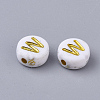 Plating Acrylic Beads PACR-R242-01W-2