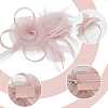 Polyester & Fether Hair Accessories AJEW-WH0031-31B-3