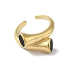 Shell Open Cuff Ring for Women RJEW-C091-03G-02-2