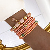 8Pcs 8 Styles Glass Seeded Beaded Stretch Bracelet Set WG2CB6D-07-1