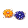 Glass & Lampwork Connector Charms PALLOY-YW0001-49-2