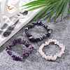 Chips Natural Mixed Stone Stretch Bracelets X-BJEW-JB05642-4