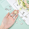16Pcs 2 Style Oval with Moon & Star 304 Stainless Steel Cabochons STAS-DC0002-66-4