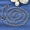 5.5MM 201 Stainless Steel Textured Figaro Chain Necklaces for Unisex NJEW-K302-27P-2